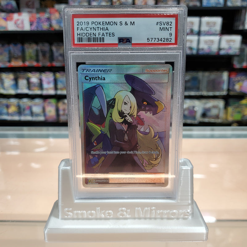 PSA shops 9 MINT Cynthia SV82/SV94 Full Art Shiny 2019 Hidden Fates Pokémon Card