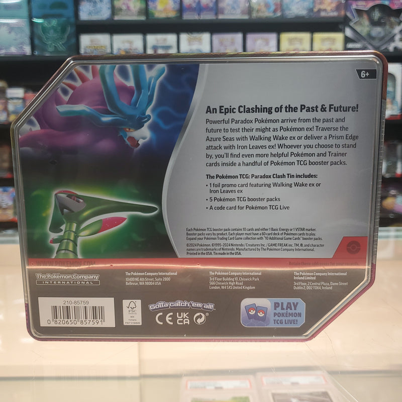 Pokémon TCG: Paradox Clash Tin (Walking Wake ex)