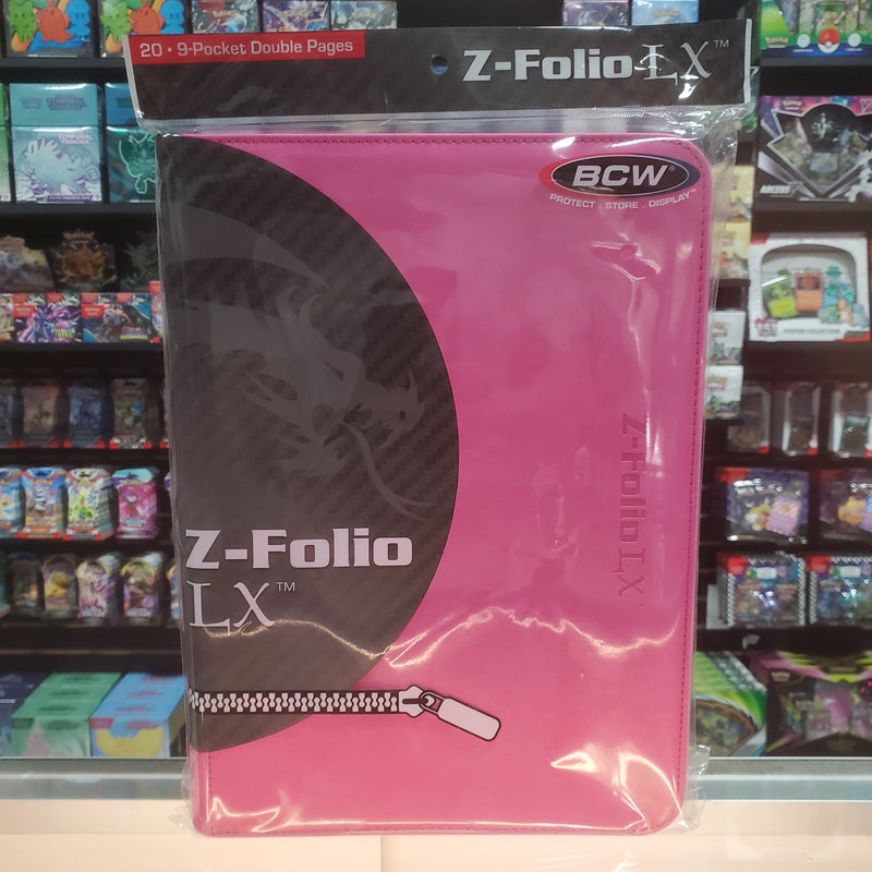 BCW: 9 Pocket Z-Folio Zipper Binder (Pink)