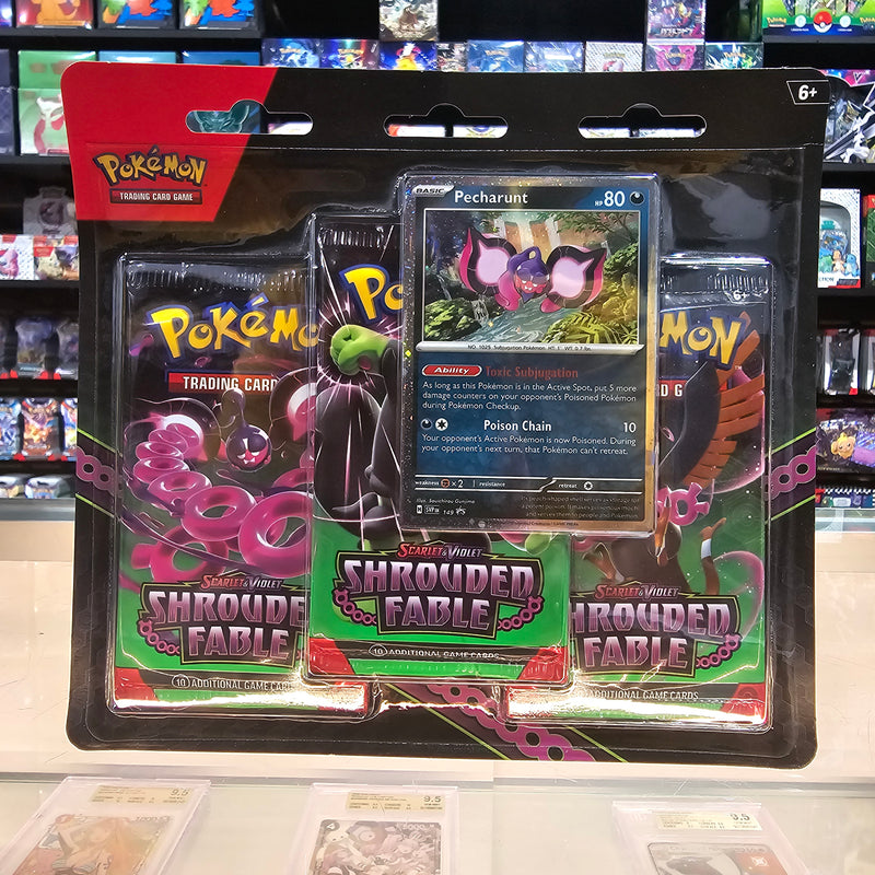 Pokémon TCG: Scarlet & Violet: Shrouded Fable - 3-Pack Blisters (Pecharunt)