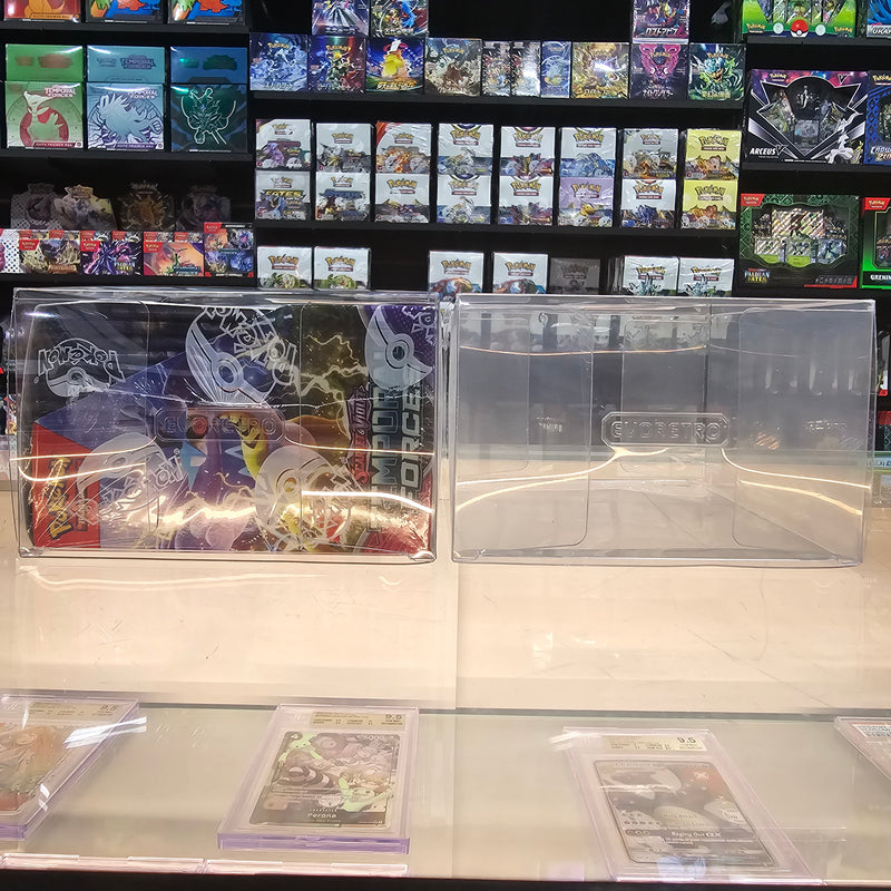 Evoretro: Acrylic Booster Box Display for Pokémon TCG (5 Pack)