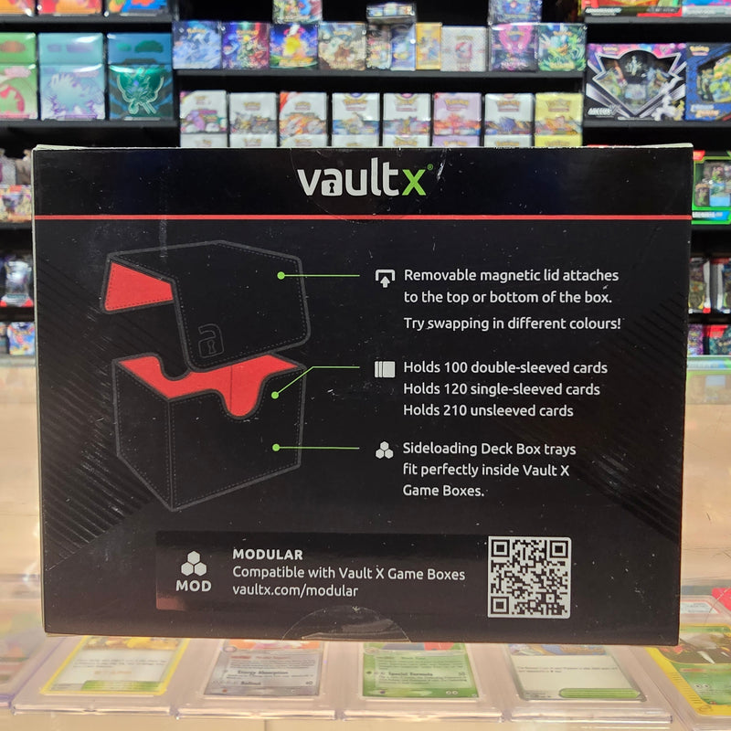 Vault X: Sideloading Deck Box 100+ CT (Black / Electric Red)