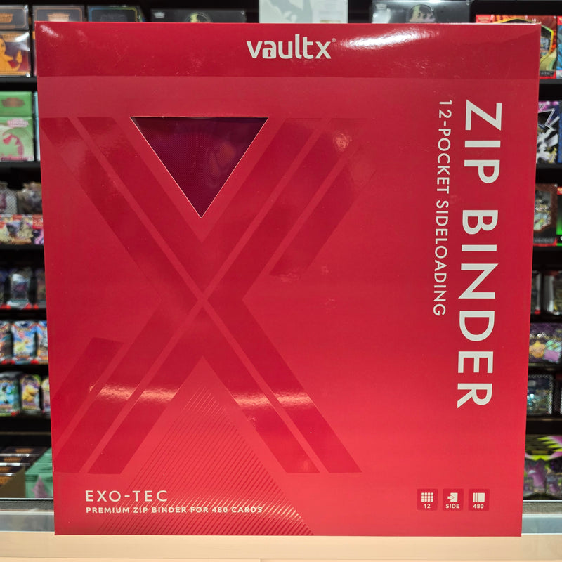 Vault X: 12-Pocket Zip Binder (Fire Red)