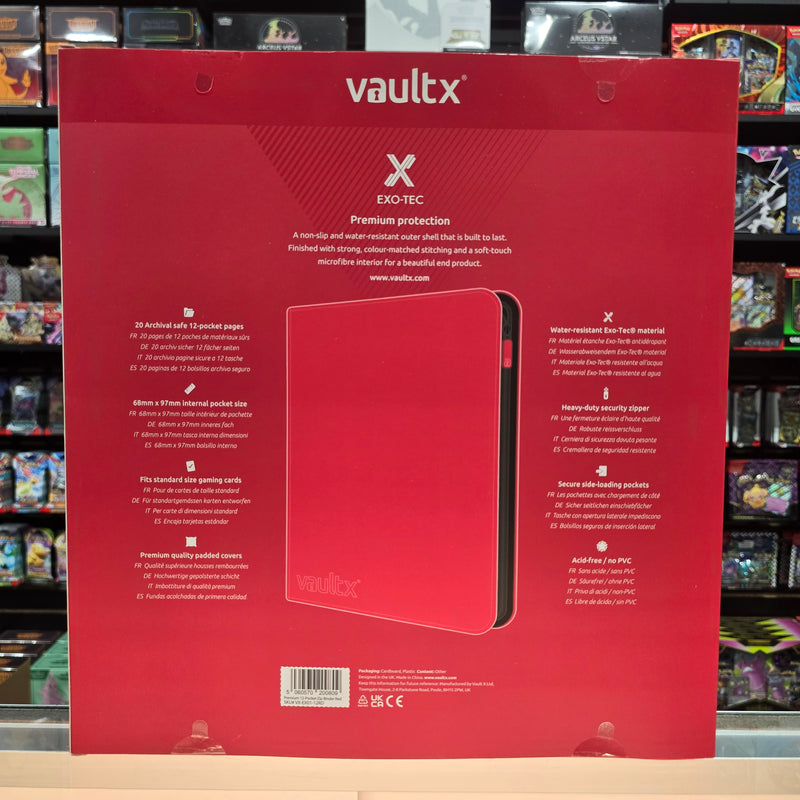 Vault X: 12-Pocket Zip Binder (Fire Red)