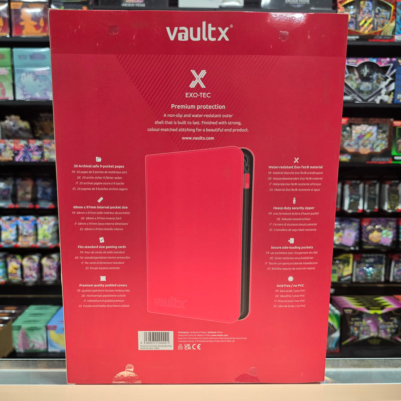 Vault X: 9-Pocket Zip Binder (Fire Red)