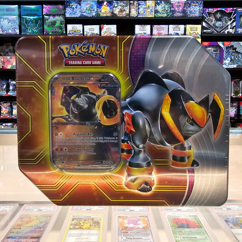 Pokémon TCG: Paradox Destinies Tin (Iron Boulder ex)