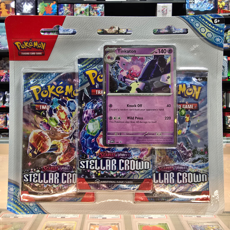 Pokémon TCG: Scarlet & Violet: Stellar Crown - 3 Pack Blister (Tinkaton)