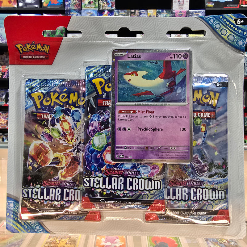 Pokémon TCG: Scarlet & Violet: Stellar Crown - 3 Pack Blister (Latias)