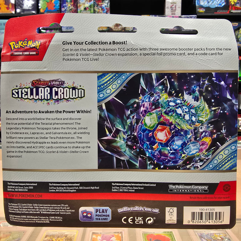 Pokémon TCG: Scarlet & Violet: Stellar Crown - 3 Pack Blister (Latias)