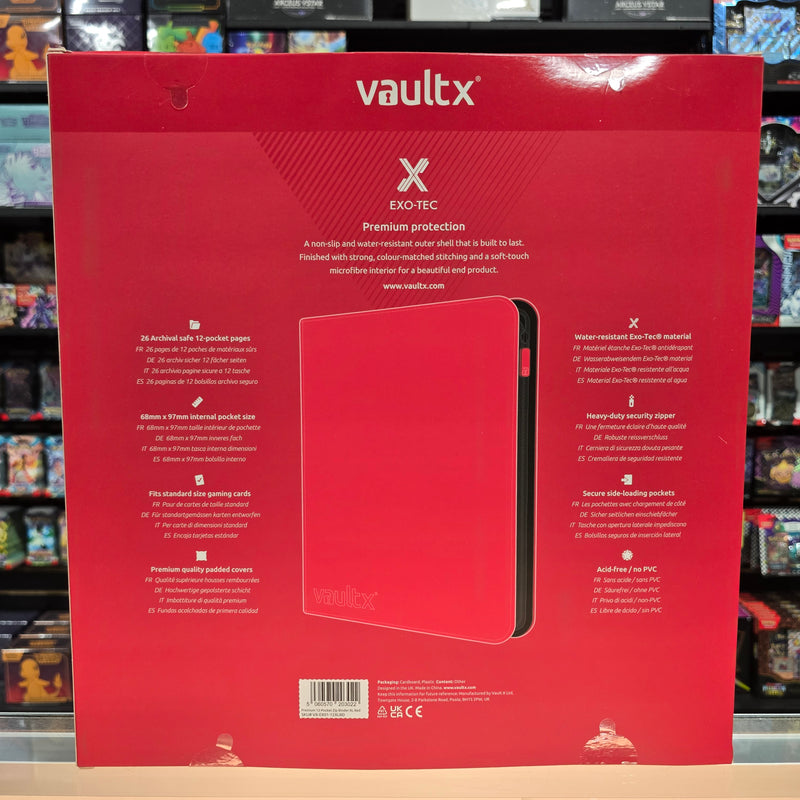 Vault X: 12-Pocket XL Zip Binder (Fire Red)