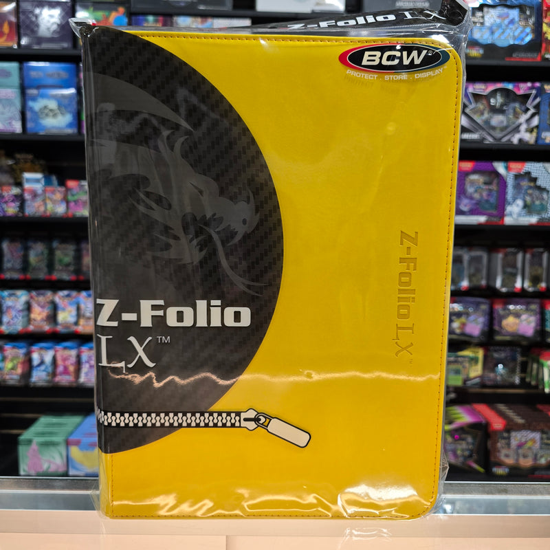 BCW: 9 Pocket Z-Folio Zipper Binder (Yellow)