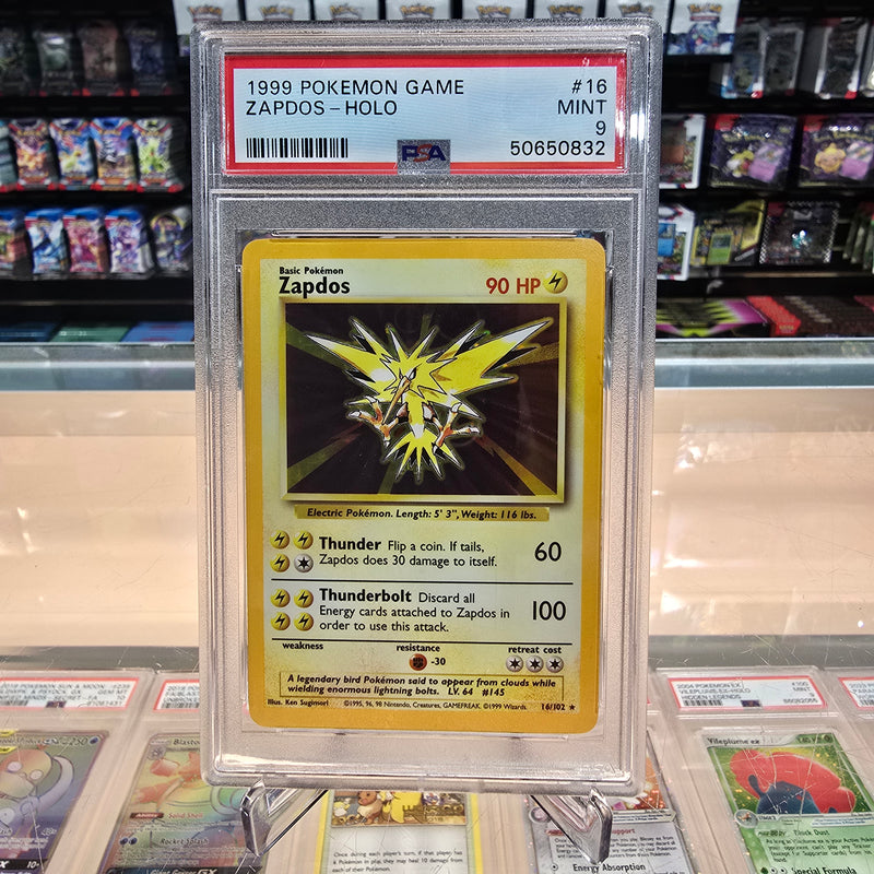 Zapdos (16/102) [Base Set Unlimited] PSA 9