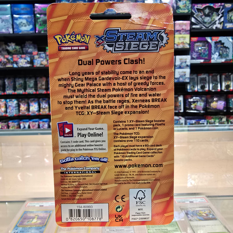 Pokémon TCG: XY: Steam Siege - Checklane Blister (Lucario)