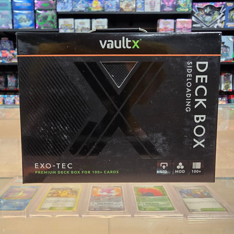 Vault X: Sideloading Deck Box 100+ CT (Black / Electric Orange)