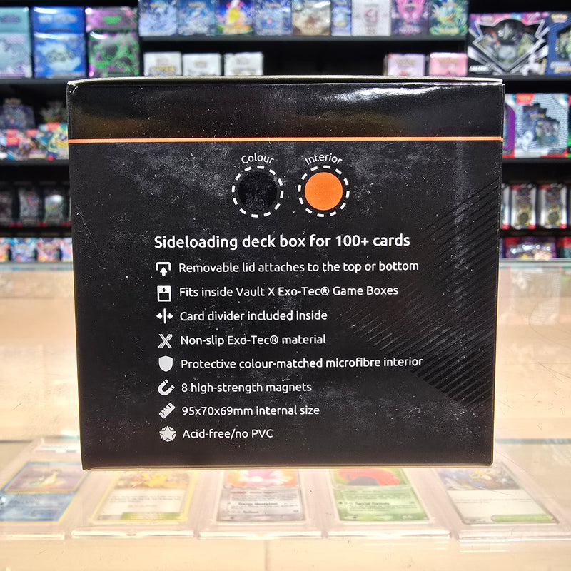 Vault X: Sideloading Deck Box 100+ CT (Black / Electric Orange)