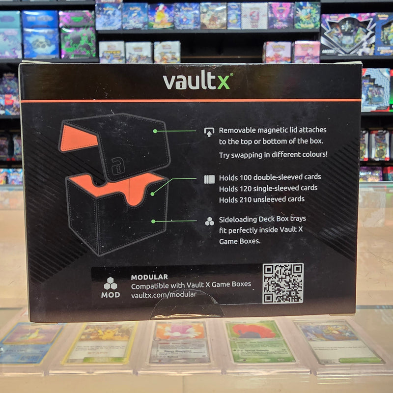 Vault X: Sideloading Deck Box 100+ CT (Black / Electric Orange)