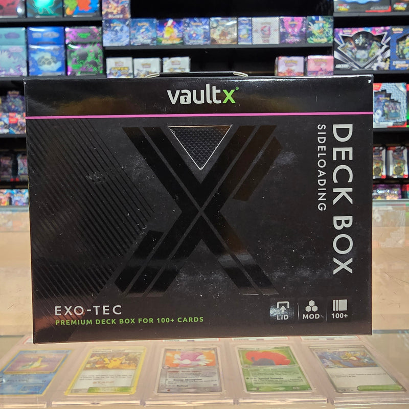 Vault X: Sideloading Deck Box 100+ CT (Black / Electric Pink)