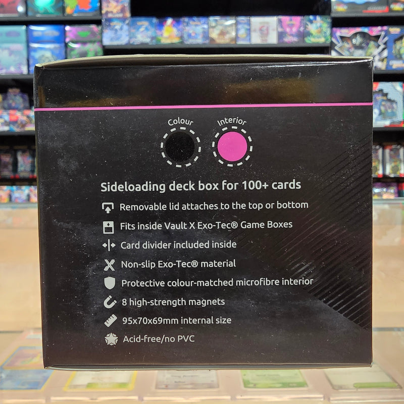 Vault X: Sideloading Deck Box 100+ CT (Black / Electric Pink)