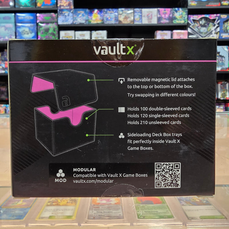 Vault X: Sideloading Deck Box 100+ CT (Black / Electric Pink)