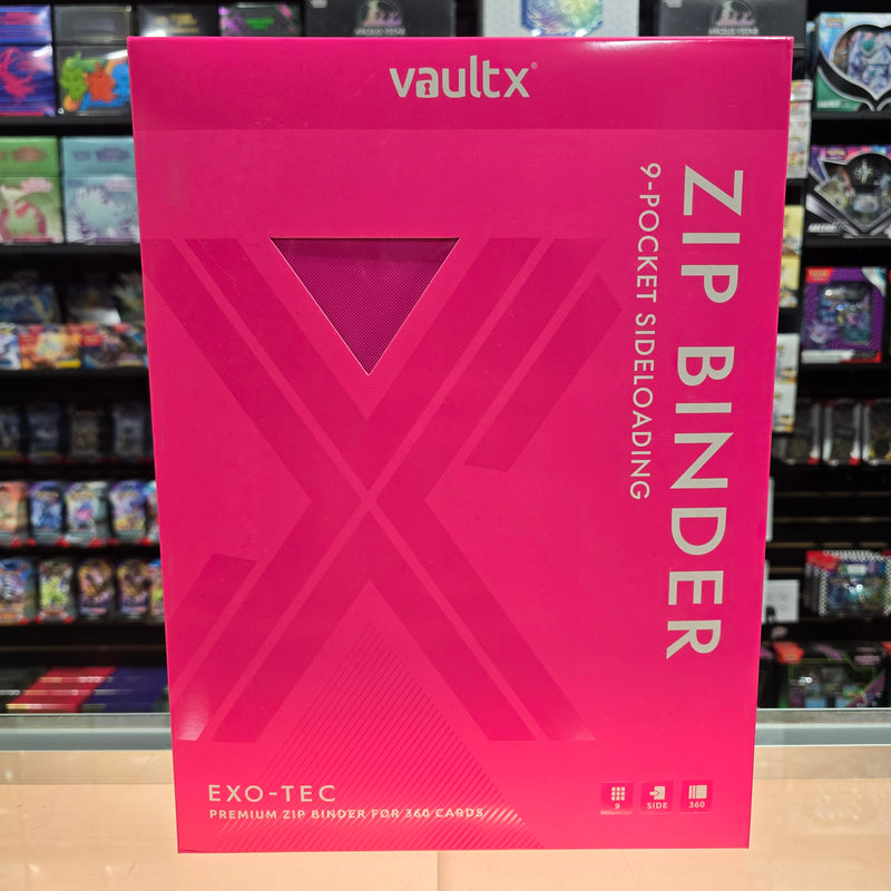 Vault X: 9-Pocket Zip Binder (Neon Pink)