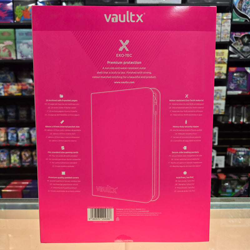 Vault X: 9-Pocket Zip Binder (Neon Pink)