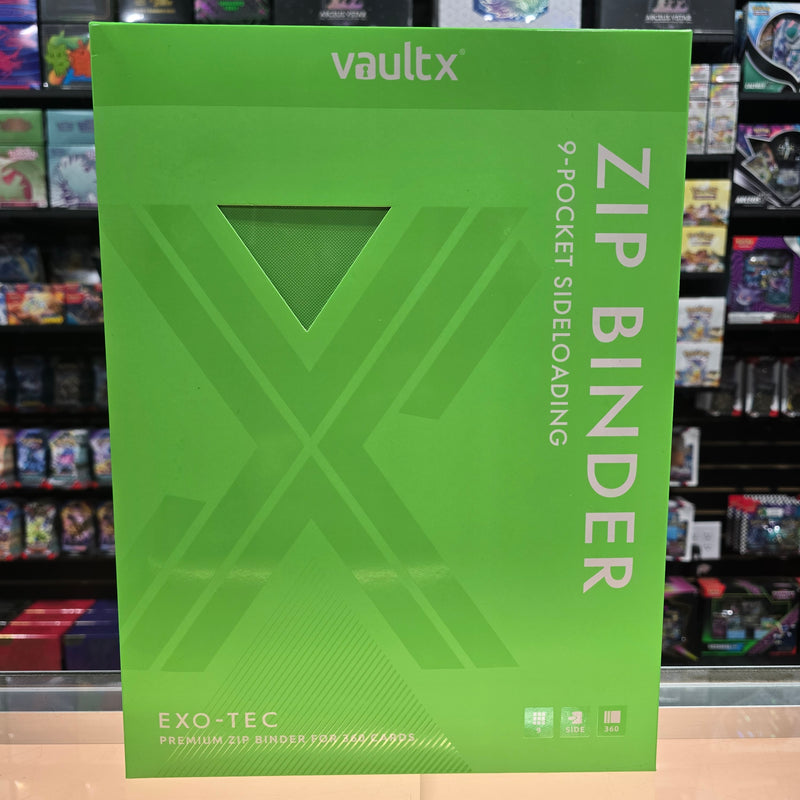 Vault X: 9-Pocket Zip Binder (Neon Green)