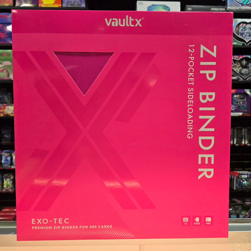 Vault X: 12-Pocket Zip Binder (Neon Pink)