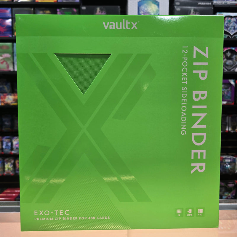 Vault X: 12-Pocket Zip Binder (Neon Green)