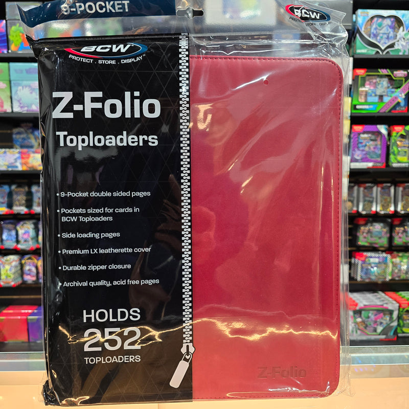 BCW: Toploaders 9 Pocket Z-Folio LX Zipper Binder - Red