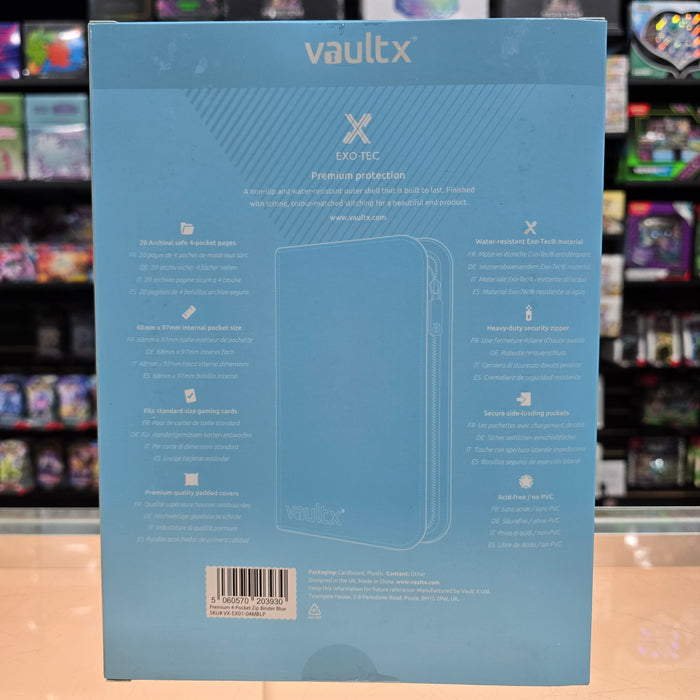 Vault X: 4-Pocket Zip Binder (Pastel Blue)