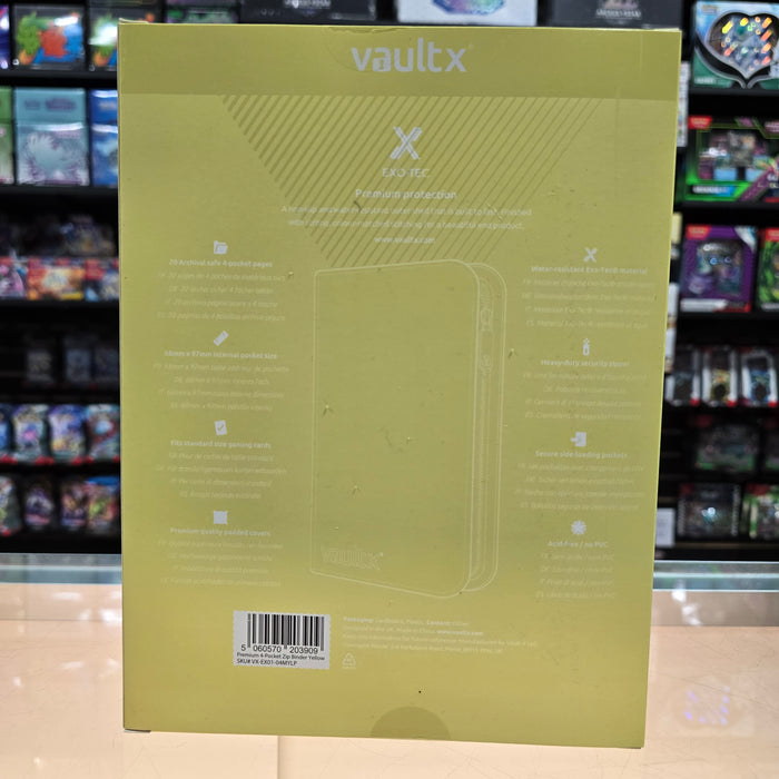 Vault X: 4-Pocket Zip Binder (Pastel Yellow)