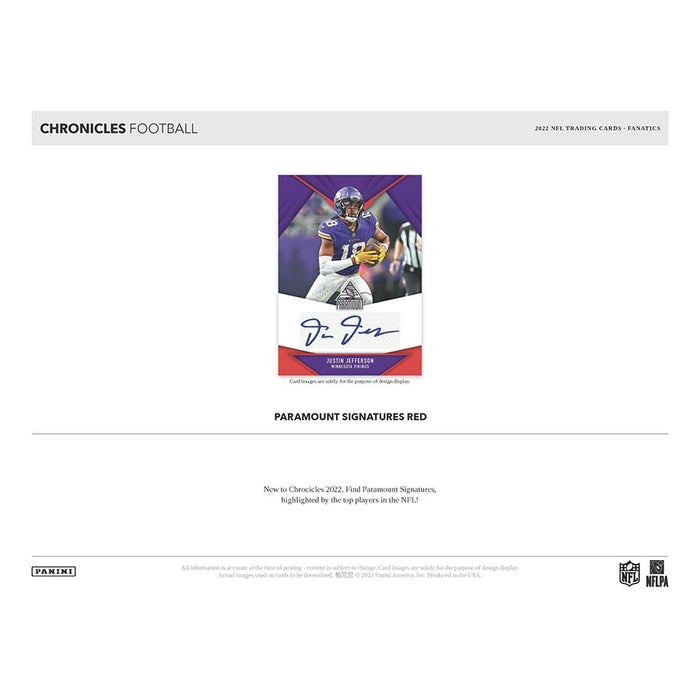 2022 Chronicles Football Mega Box (Orange Parallels)