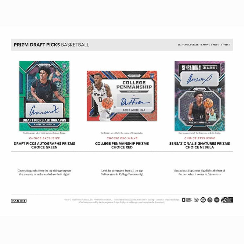 2023 Prizm Choice Draft Picks Basketball Hobby Box