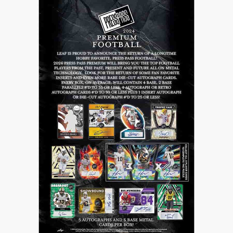 2024 Press Pass Premium Football Hobby Box