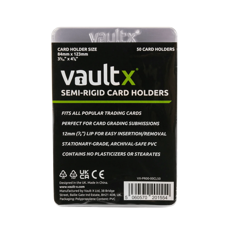 Vault X: Semi-Rigid Card Holder 50CT