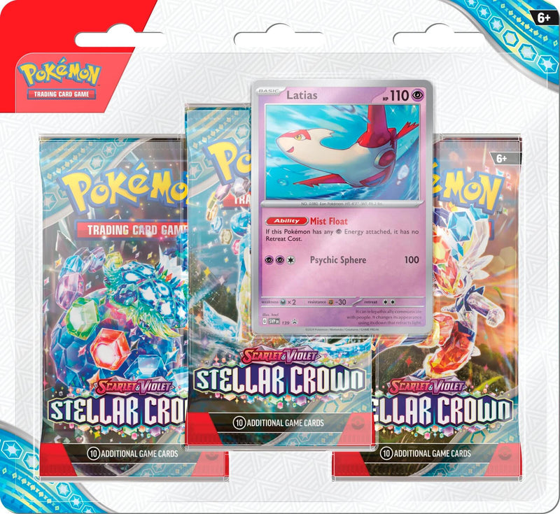 Pokémon TCG: Scarlet & Violet: Stellar Crown - 3 Pack Blister (Latias)