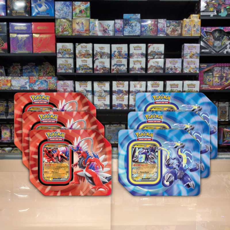 Pokemon Paldea Legends Miraidon ex Tin (5 Booster Packs,1 Promo Foil Card &  More) 