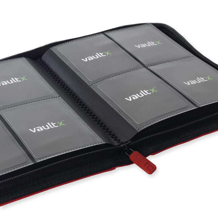 Vault X: 4-Pocket Zip Binder (Fire Red)