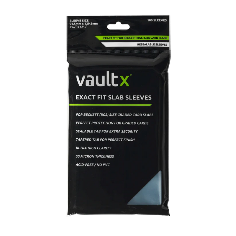 Vault X: Exact Fit Slab Sleeves 100 CT (BGS)