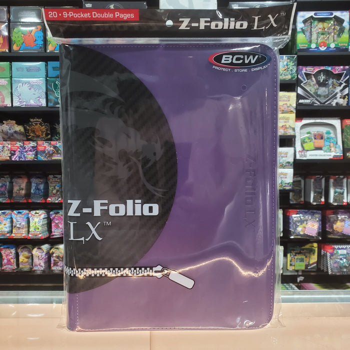 BCW: 9 Pocket Z-Folio Zipper Binder (Purple)
