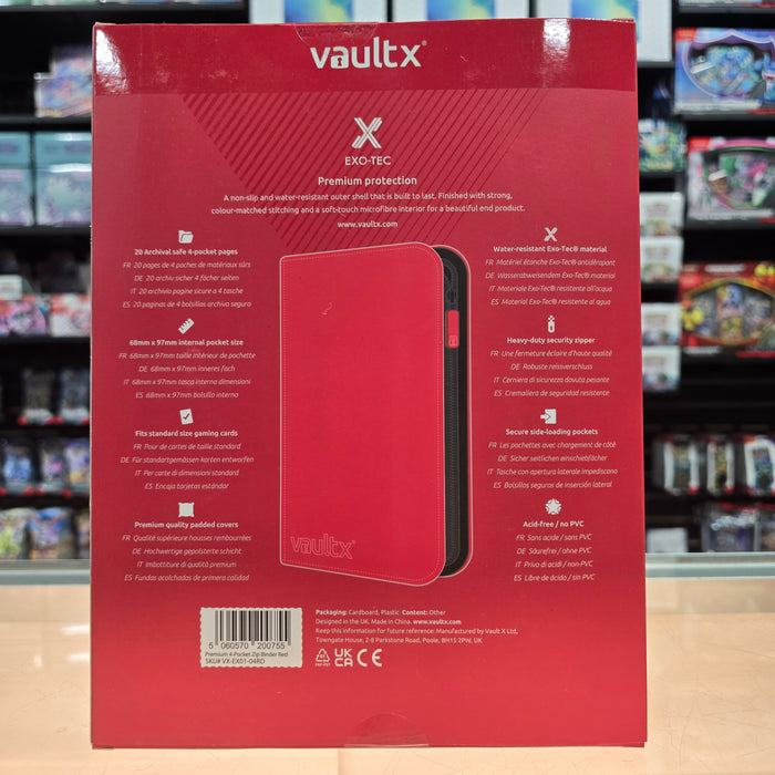 Vault X: 4-Pocket Zip Binder (Fire Red)