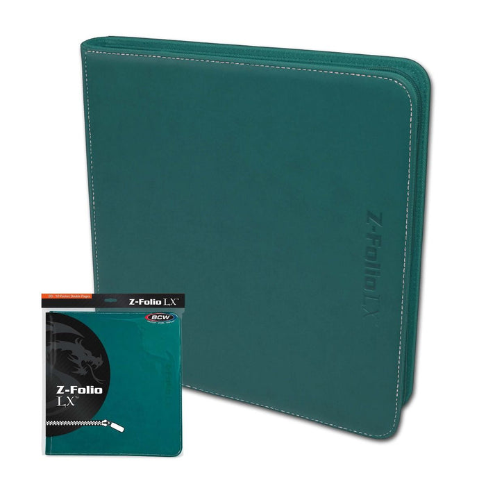 BCW: 12 Pocket Z-Folio LX Zipper Binder (Teal)