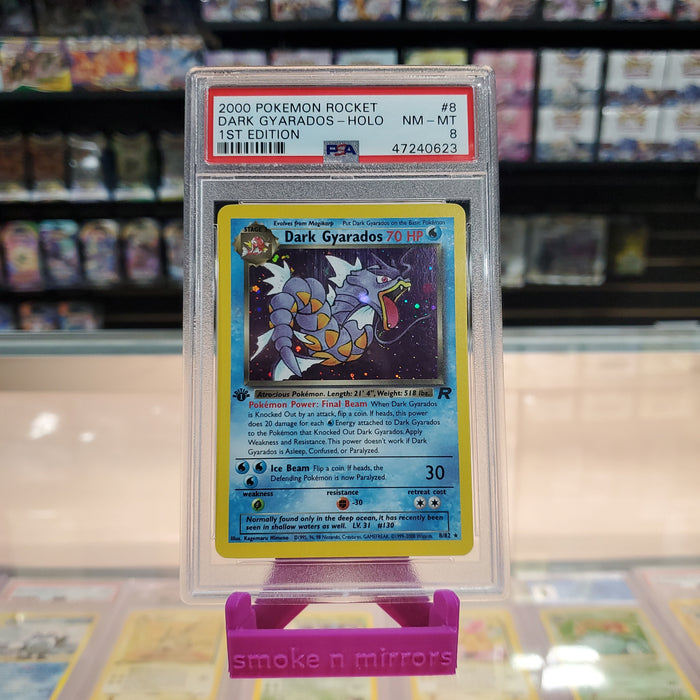 Dark Gyarados - 1st Edition Team Rocket Holofoil: PSA 8
