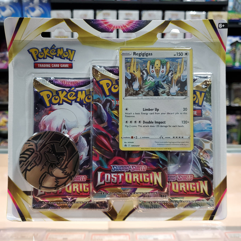 POKEMON TCG: 3 Pack Blister - Sword and Shield Lost Origin (Random Promo)