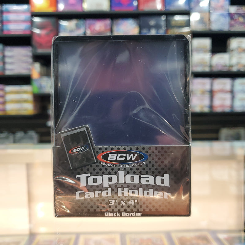 BCW: 3X4 Standard Toploader 25CT - Black Border