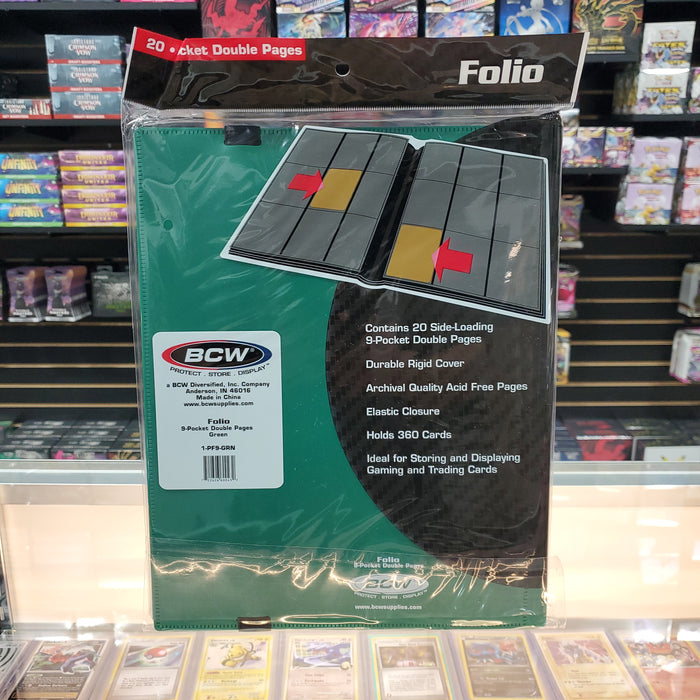 BCW: 9 Pocket Pro Binder - Green