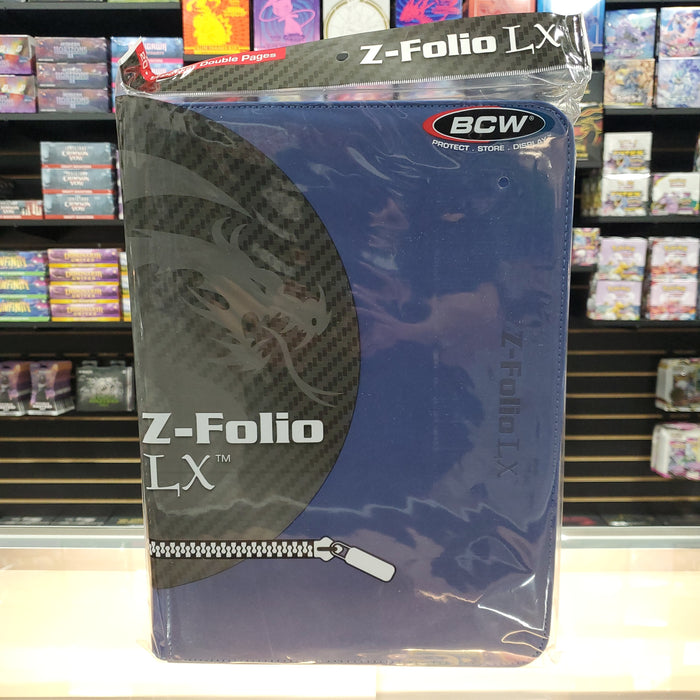 BCW: 9 Pocket Z-Folio Zipper Binder (Blue)