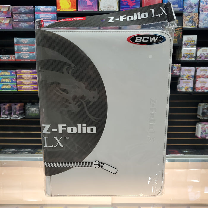 BCW: 9 Pocket Z-Folio Zipper Binder (White)