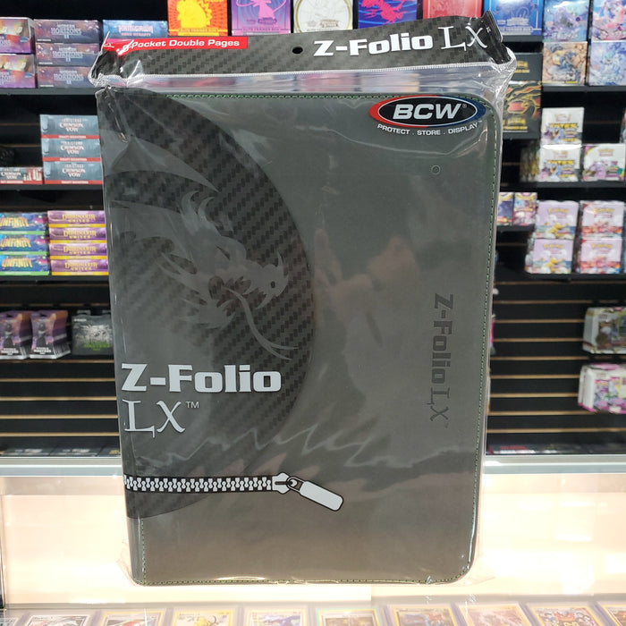 BCW: 9 Pocket Z-Folio Zipper Binder (Gray)