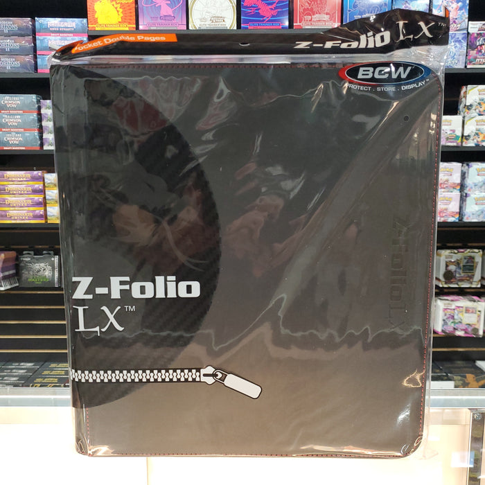BCW: 12 Pocket Z-Folio LX Zipper Binder (Black)